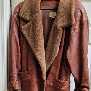 Vintage Long Leather Jacket